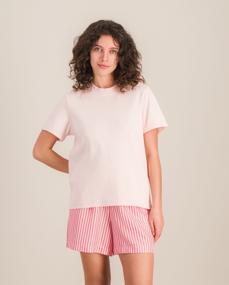 T-shirt femme coton bio, rose