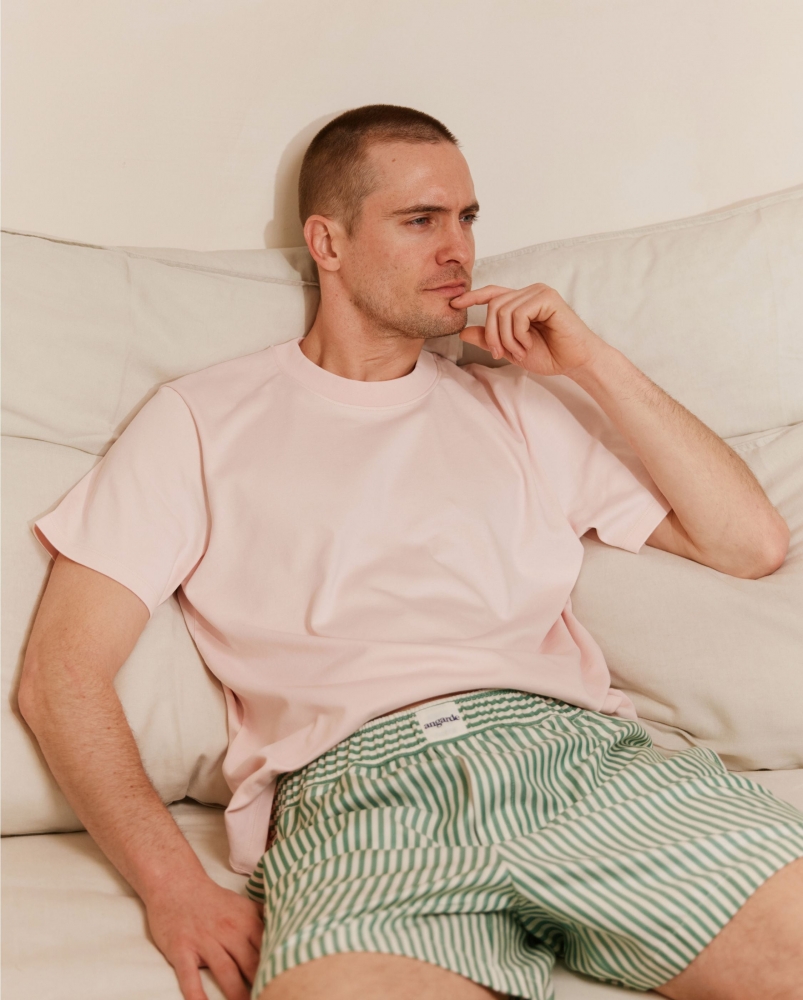 T-shirt homme coton bio, rose