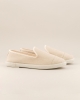 Espadrille sans tresse femme lin, beige ivoire