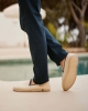 Espadrille homme coton, beige marine