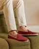 Espadrille homme coton, bordeaux beige