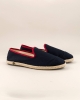 Espadrille homme coton, marine rouge