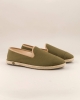 Espadrille homme coton, olive beige