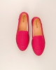 Espadrille femme lin, fuchsia