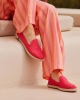 Espadrille femme lin, fuchsia