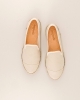 Espadrille femme lin, ivoire