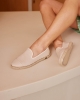 Espadrille femme lin, ivoire