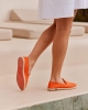 Espadrille femme lin, orange