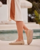 Espadrille femme lin, sable doré