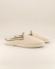Mule homme lin, beige kaki