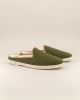 Mule homme lin, kaki taupe
