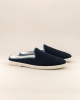 Mule homme lin, marine jean