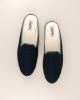 Mule homme lin, marine jean