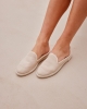 Mule femme lin, beige ivoire