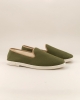 Chausson homme lin, kaki taupe