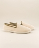 Chausson homme lin, beige kaki