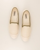 Espadrille sans tresse homme lin, beige kaki