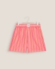 Short femme, rayures rose-orange