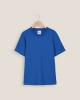 T-shirt femme coton bio, azur