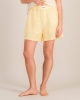 Short pyjama femme, rayures citron