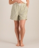 Short pyjama femme, rayures olive