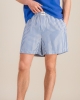 Short pyjama homme, rayures azur