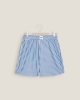 Short pyjama femme, rayures azur