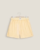 Short pyjama femme, rayures citron