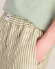 Short pyjama homme, rayures olive
