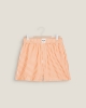 Short pyjama femme, rayures orange