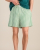 Short pyjama homme, rayures vert