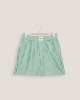Short pyjama femme, rayures vert