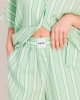 Short femme, rayures vert-menthe