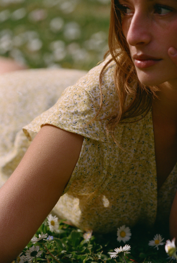 Robe Inès - Imprimé Fleurs jaunes