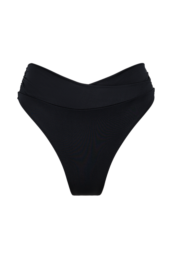 Bas de maillot culotte taille haute Myrto - Noir