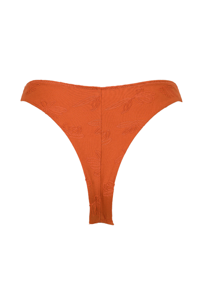 Bas de maillot tanga Agathe - Terracotta