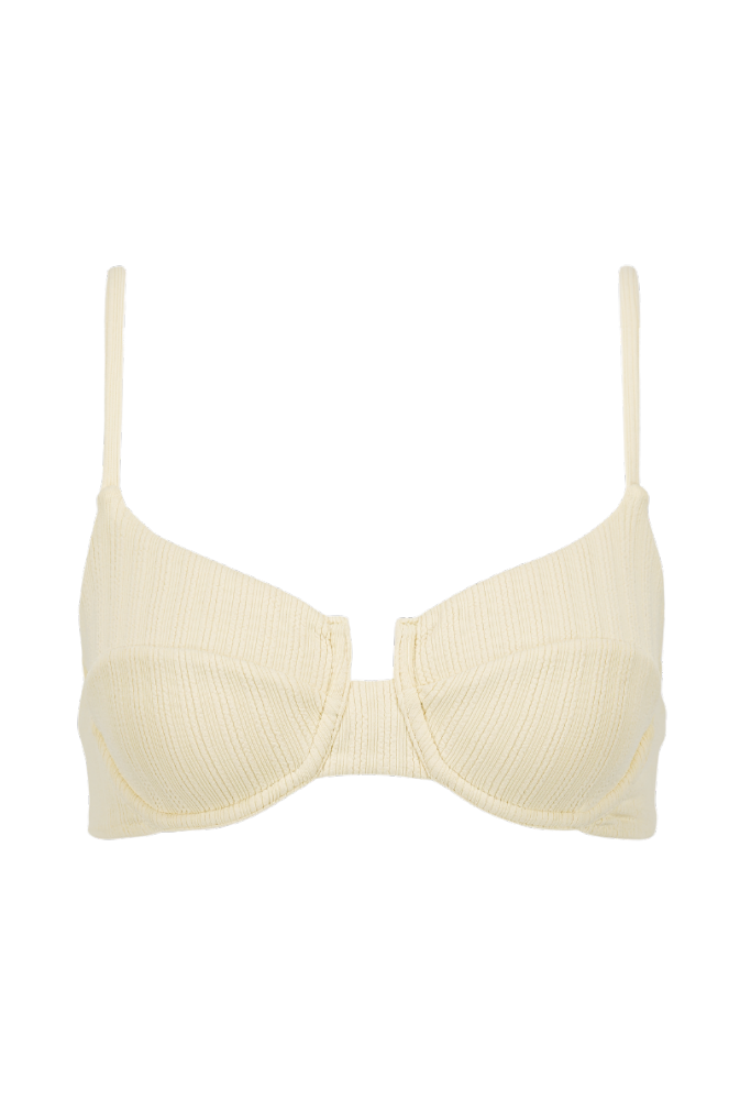 Haut de maillot armaturé Léa - Jaune