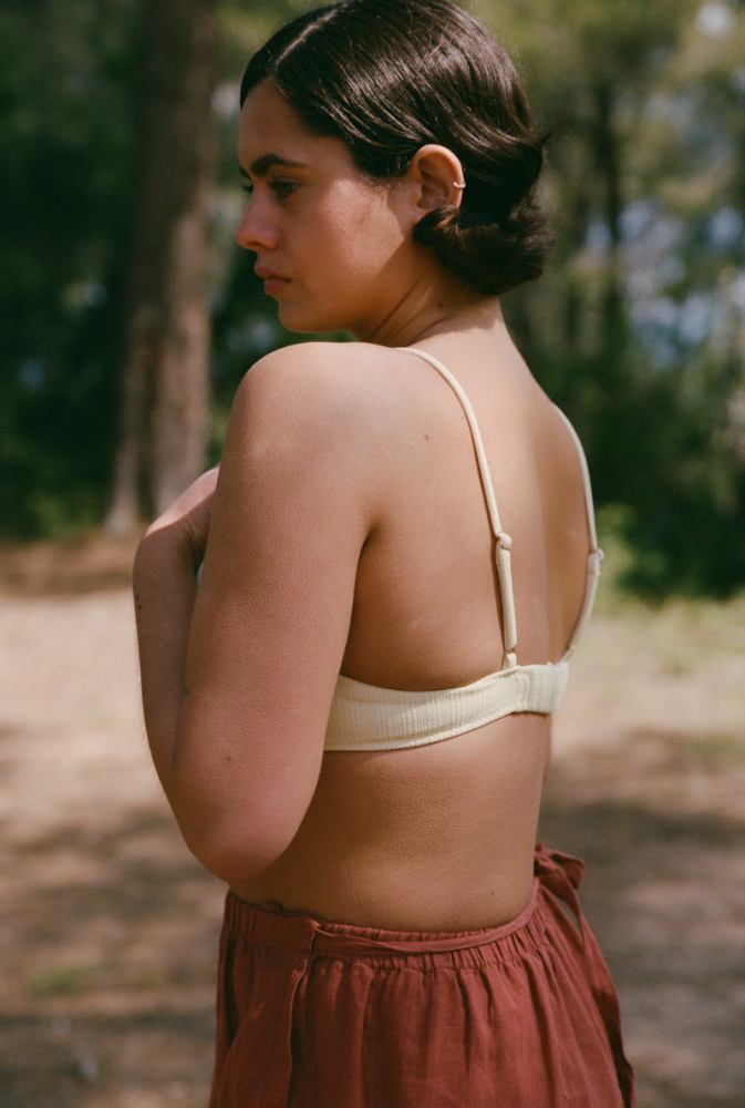 Haut de maillot armaturé Léa - Jaune
