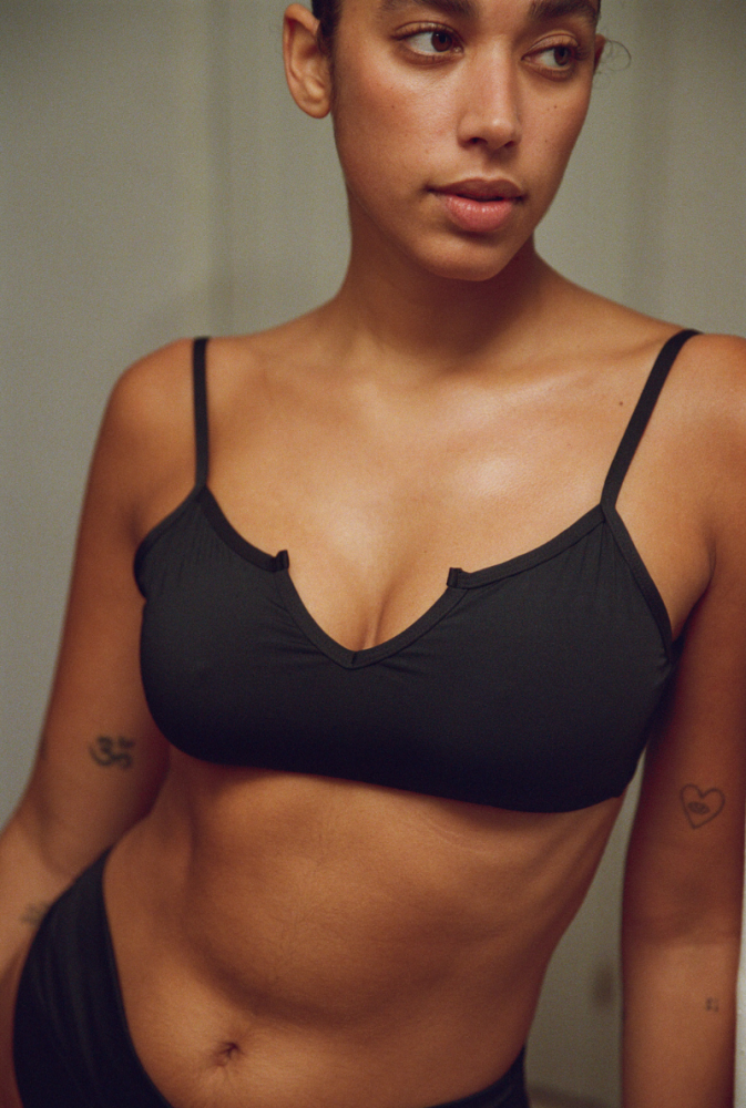 Haut de maillot brassière Manon - Noir