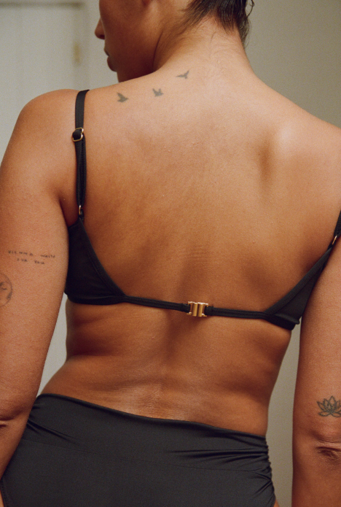 Haut de maillot brassière Manon - Noir