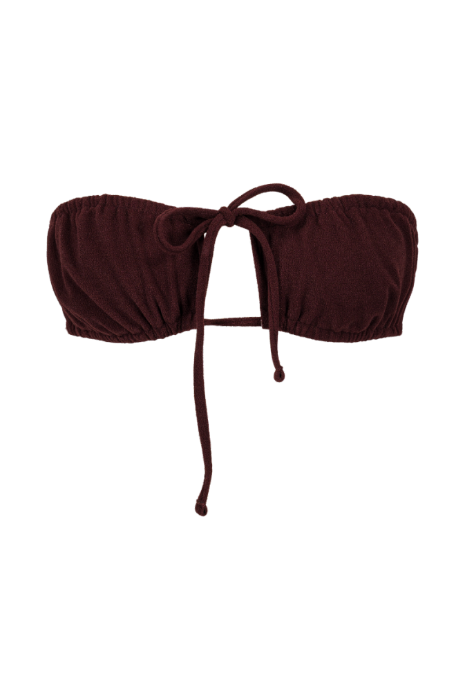 Haut de maillot bandeau Mado - Marron