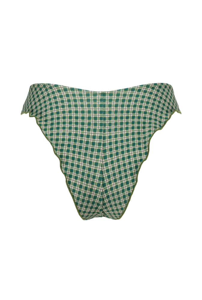 Bas de maillot culotte Cocoa - Carreaux vert