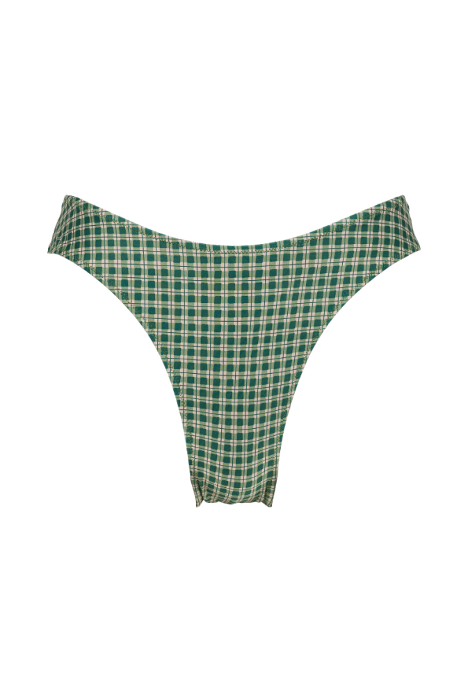 Bas de maillot culotte Cocoa - Carreaux vert