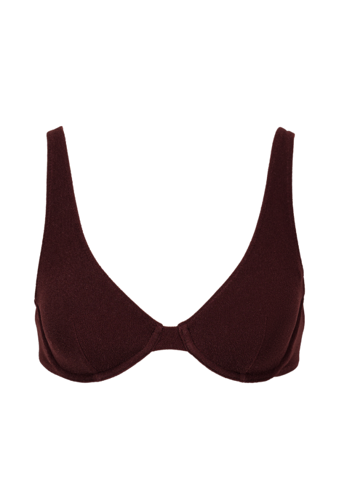 Haut de maillot armaturé Marilou - Marron