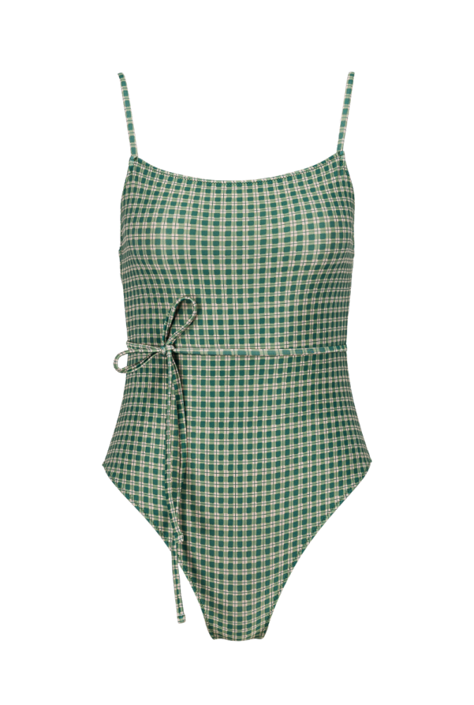 Maillot une pièce Ellis - Carreaux vert
