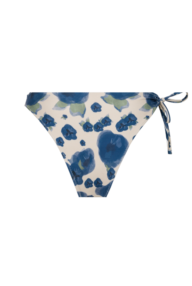 Bas de maillot culotte Rita - Fleurs bleues
