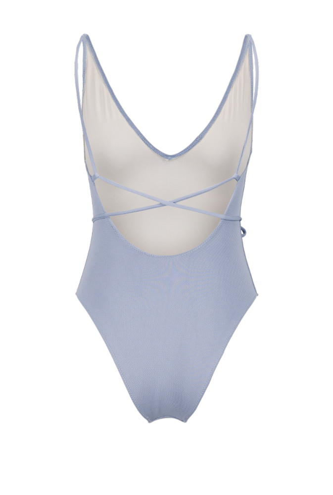 Maillot une pièce Louise - Bleu lavande