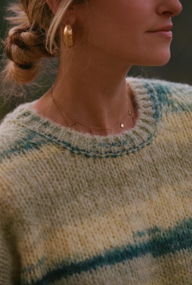 Pull Marlène Rougier x Nénés - Rayures Vertes