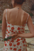 Top Charlotte - Imprimé Fleurs rouges