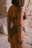 Bas de maillot taille haute Margauxbtn x Nénés - Marron